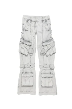 Bukser<Acne Cargo Twill Trousers Bukse Hvit