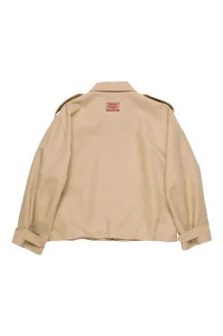 Jakke<Acne Cotton Satin Jacket Jakke Beige