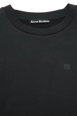 Genser|Genser<Acne Crew Neck Fleece Sweater Face Genser Sort