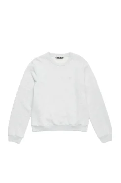 Genser|Genser<Acne Crew Neck Fleece Sweater Face Genser Lysegrå