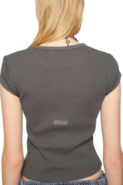 T-Shirt|T-Shirt<Acne Fitted T-Shirt T-shirt Mørkegrå