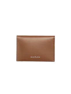 Tilbehør<Acne Folded Leather Wallet Lommebok Brun