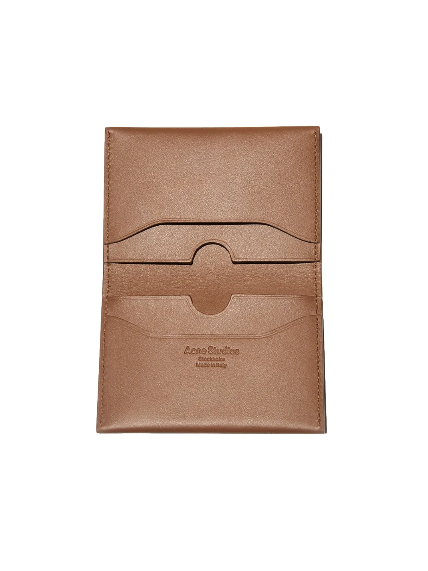Tilbehør<Acne Folded Leather Wallet Lommebok Brun