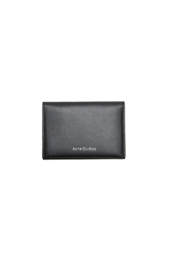 Tilbehør<Acne Folded Leather Wallet Lommebok Sort