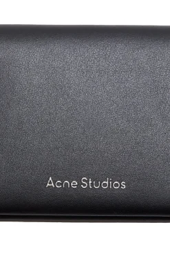 Tilbehør<Acne Folded Leather Wallet Lommebok Sort