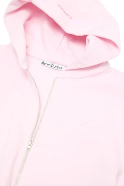 Jakke|Jakke<Acne Hooded Zipper Sweater Jakke Lys Rosa