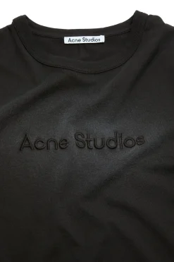 T-Shirt<Acne Logo T-shirt - Fitted Fit T-shirt Mørkegrå