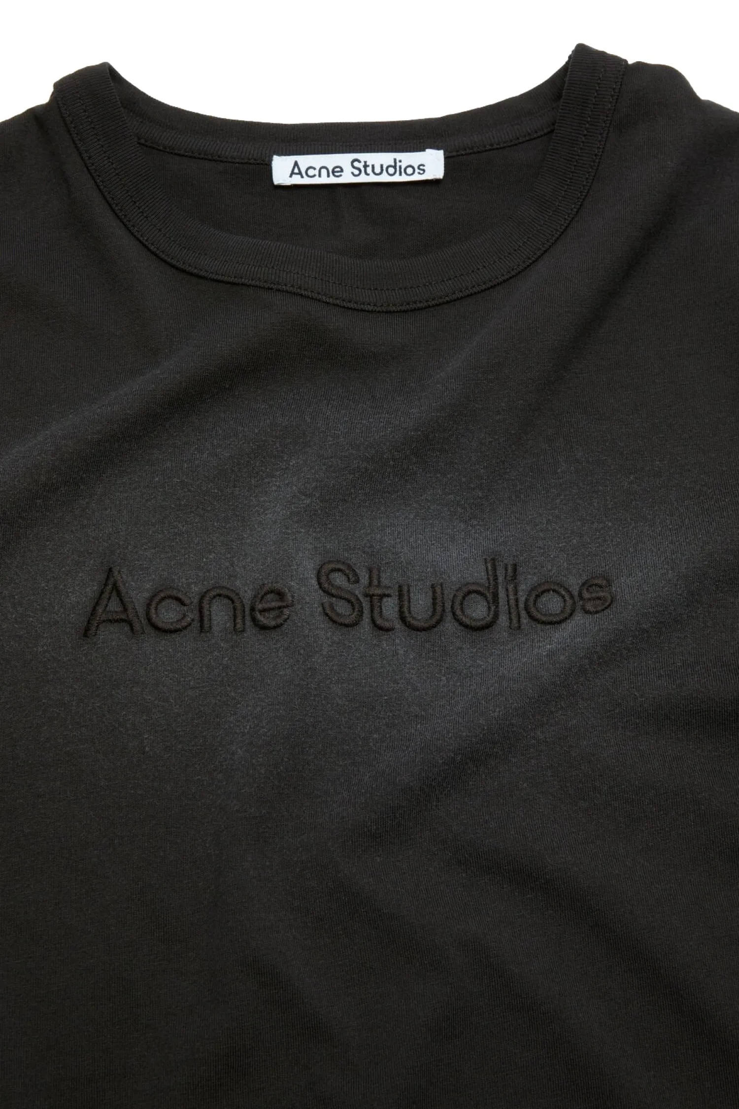 T-Shirt<Acne Logo T-shirt - Fitted Fit T-shirt Mørkegrå