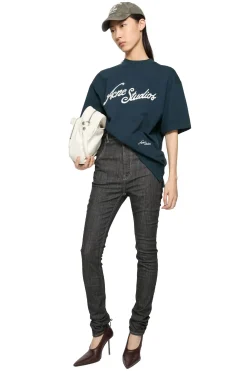 T-Shirt|T-Shirt<Acne Logo T-shirt - Relaxed Fit T-shirt Marine