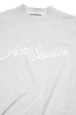 T-Shirt|T-Shirt<Acne Logo T-Shirt - Relaxed Fit T-shirt Lysegrå