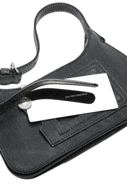 Acne|Veske<Acne Platt Micro Shoulder Bag Veske Sort