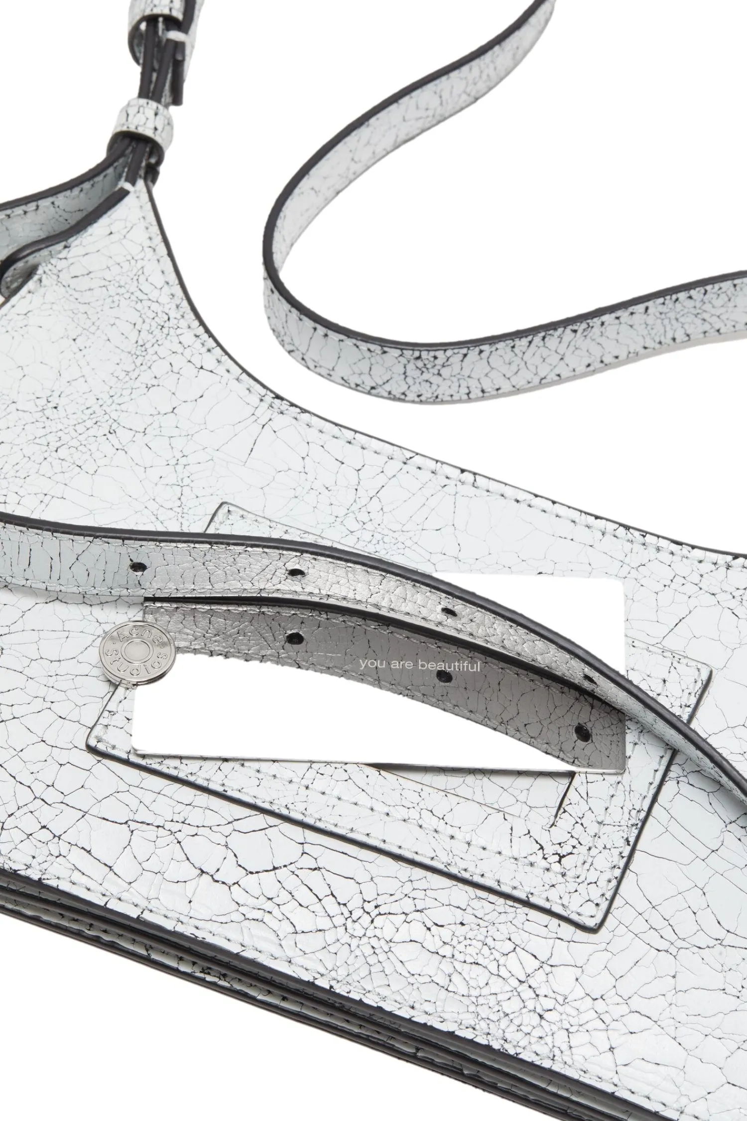 Acne|Veske<Acne Platt Mini Shoulder Bag Veske Hvit