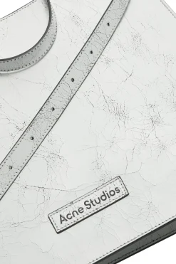 Acne|Veske<Acne Platt Shoulder Bag Veske Hvit Mønster