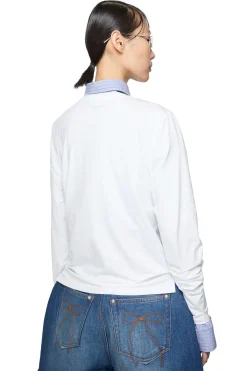 Genser|Genser<Acne Regular Fit Face Long Sleeve Genser Hvit