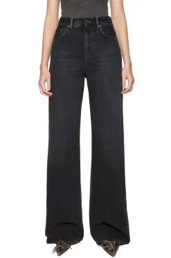 Jeans<Acne Regular Fit Jeans - 2022F Jeans Vasket Sort