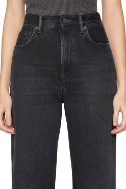 Jeans<Acne Regular Fit Jeans - 2022F Jeans Vasket Sort