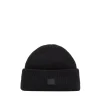 Tilbehør|Hodeplagg<Acne Small Face Logo Beanie Lue Sort