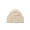Tilbehør|Hodeplagg<Acne Small face logo beanie Lue Lys Beige