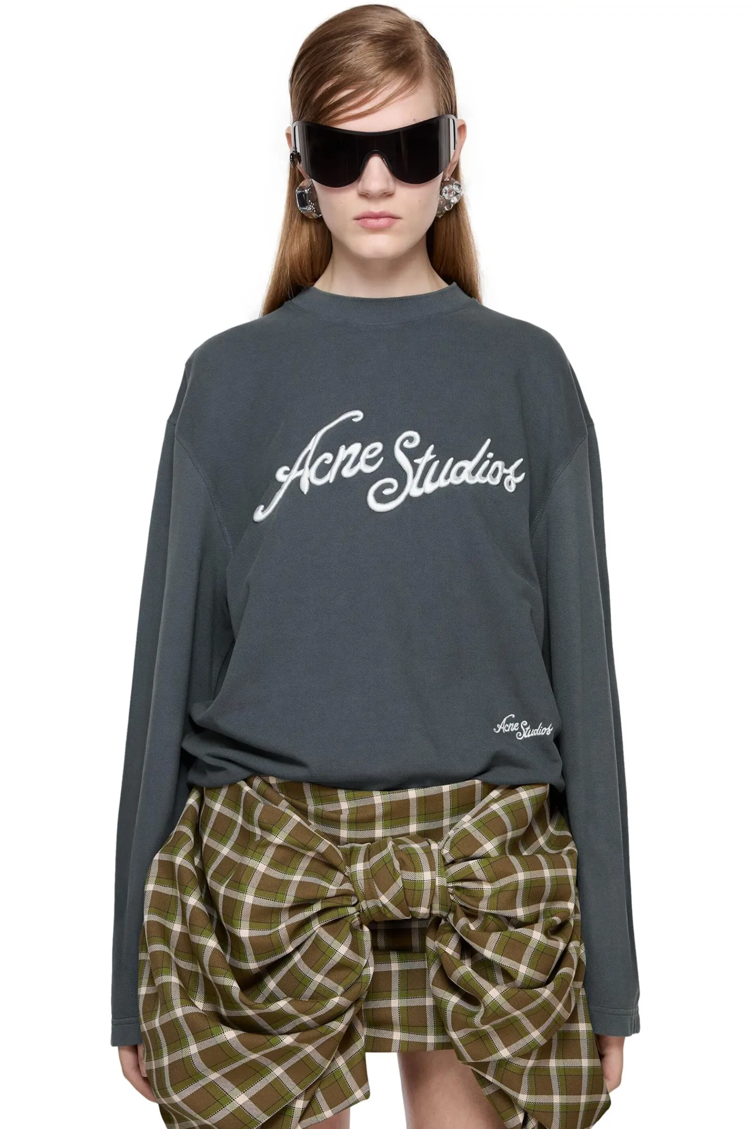 Genser|Genser<Acne T-shirt Logo - Relaxed Fit Genser Marine