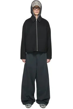 Jakke<Acne Wool Zipper Jacket Jakke Sort