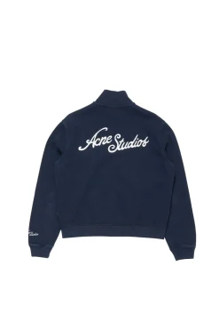 Jakke<Acne Zip-up sweatshirt Jakke Mørkeblå