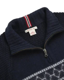 Genser<Amundsen Boiled Ski Sweater Womens Genser Blå Mønster