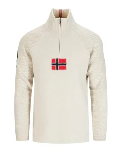 Genser<Amundsen Boiled Ski Sweater Mens W Flag Genser Off-White