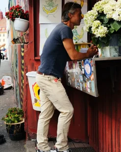 Bukser<Amundsen Fjordcord Slacks 16 Wale Mens Bukse Navy