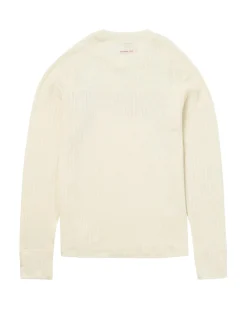 Genser<Amundsen Hero's Hide Crew Neck Womens Ullundertøy Off-White