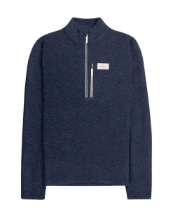 Genser<Amundsen Hut Halfzip Mens Genser Mørkeblå