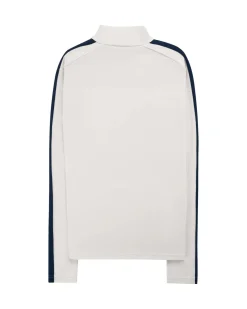 Genser<Amundsen 5Mila Half Zip Mens Genser Hvit Og Mørkeblå White/Stripe