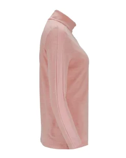 Genser<Amundsen 5Mila Half Zip Monochrome Womens Genser Rosa Blush Pink