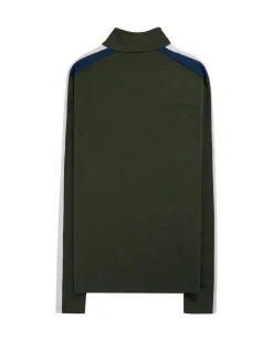 Genser<Amundsen 5Mila Half Zip Womens Stripe Genser Oliven Olive/Stripe