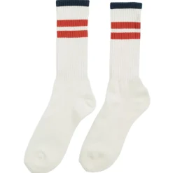 Tilbehør<Amundsen Oslo Crew Socks Sokker Multi White/Red