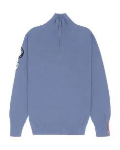 Genser<Amundsen Peak Half Zip Mens Genser Gråblå