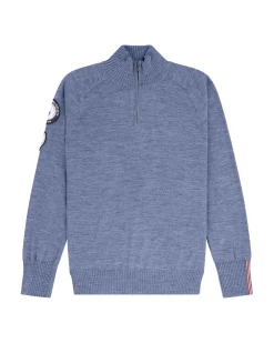 Genser<Amundsen Peak Half Zip Womens Genser Gråblå