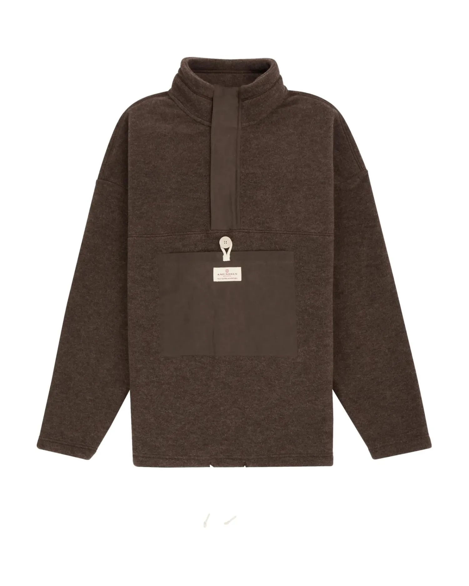 Genser<Amundsen V-Bond Waxed Fleece Mens Genser Mørkebrun