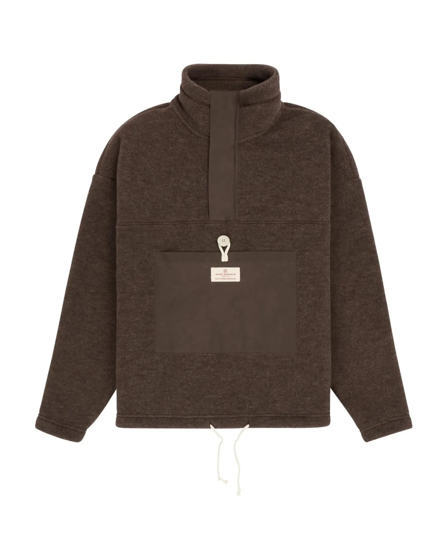 Genser<Amundsen V-Bond Waxed Fleece Womens Genser Mørkebrun