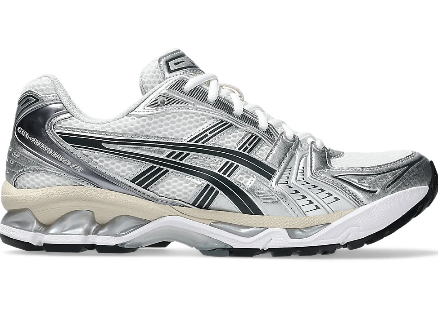 Sko|Sko<Asics GEL- KAYANO 14 Sko Hvit Og Sølv White/Graphite Grey