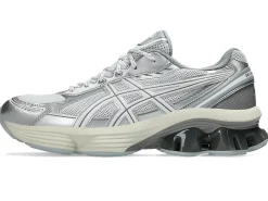 Sko|Sko<Asics GEL-KINETIC FLUENT WHITE/WHITE Sko Hvit Og Sølv