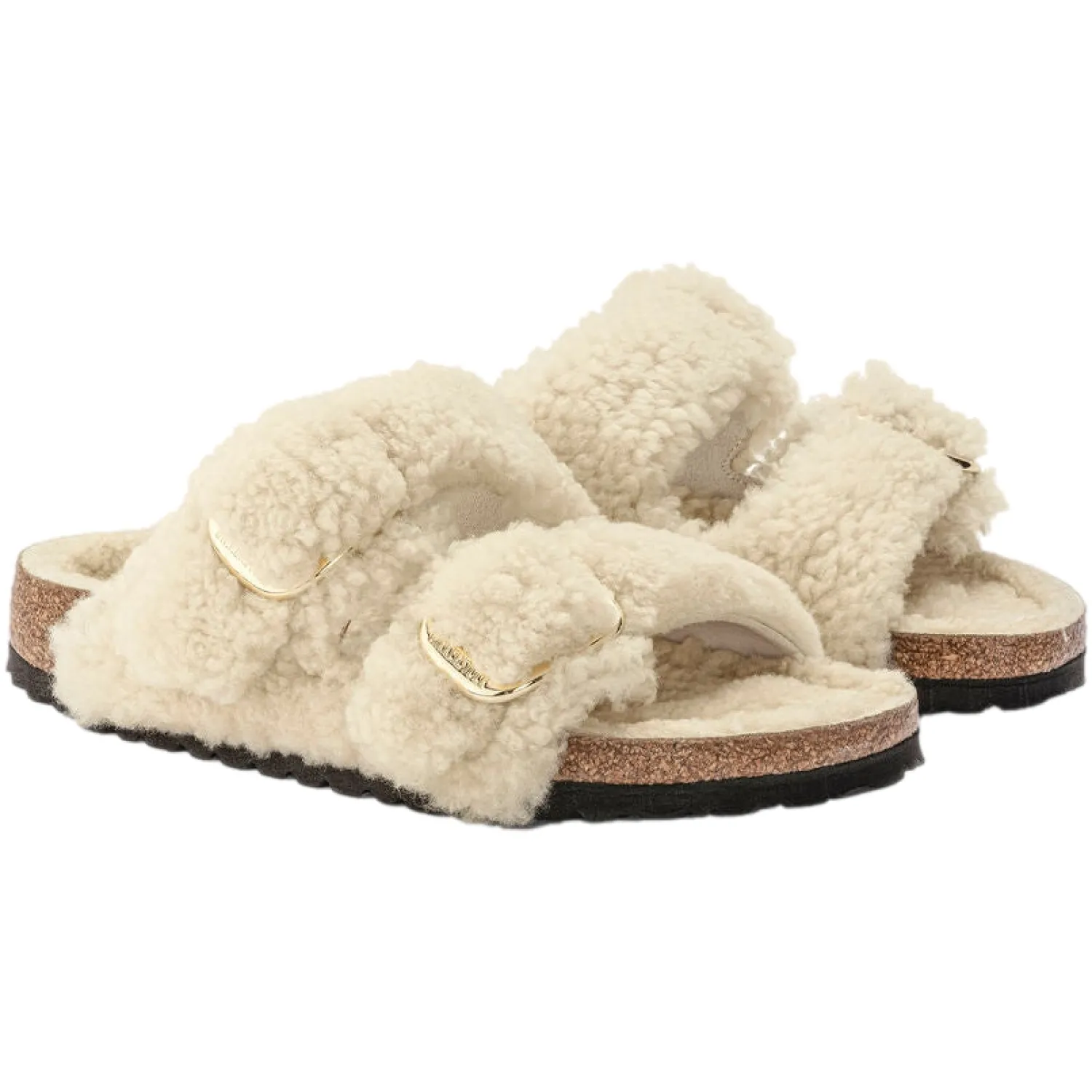 Sko<Birkenstock Arizona Big Buckle Teddy Narrow Sko Off-White