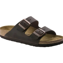 Sko<Birkenstock Arizona Oiled Leather Narrow Habana Sko Mørkebrun