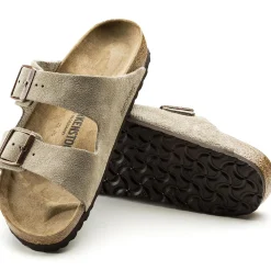 Sko<Birkenstock Arizona Suede Regular Taupe Sko Taupe