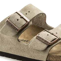 Sko<Birkenstock Arizona Suede Regular Taupe Sko Taupe