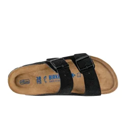 Sko<Birkenstock Arizona Suede Leather Narrow Sko Sort