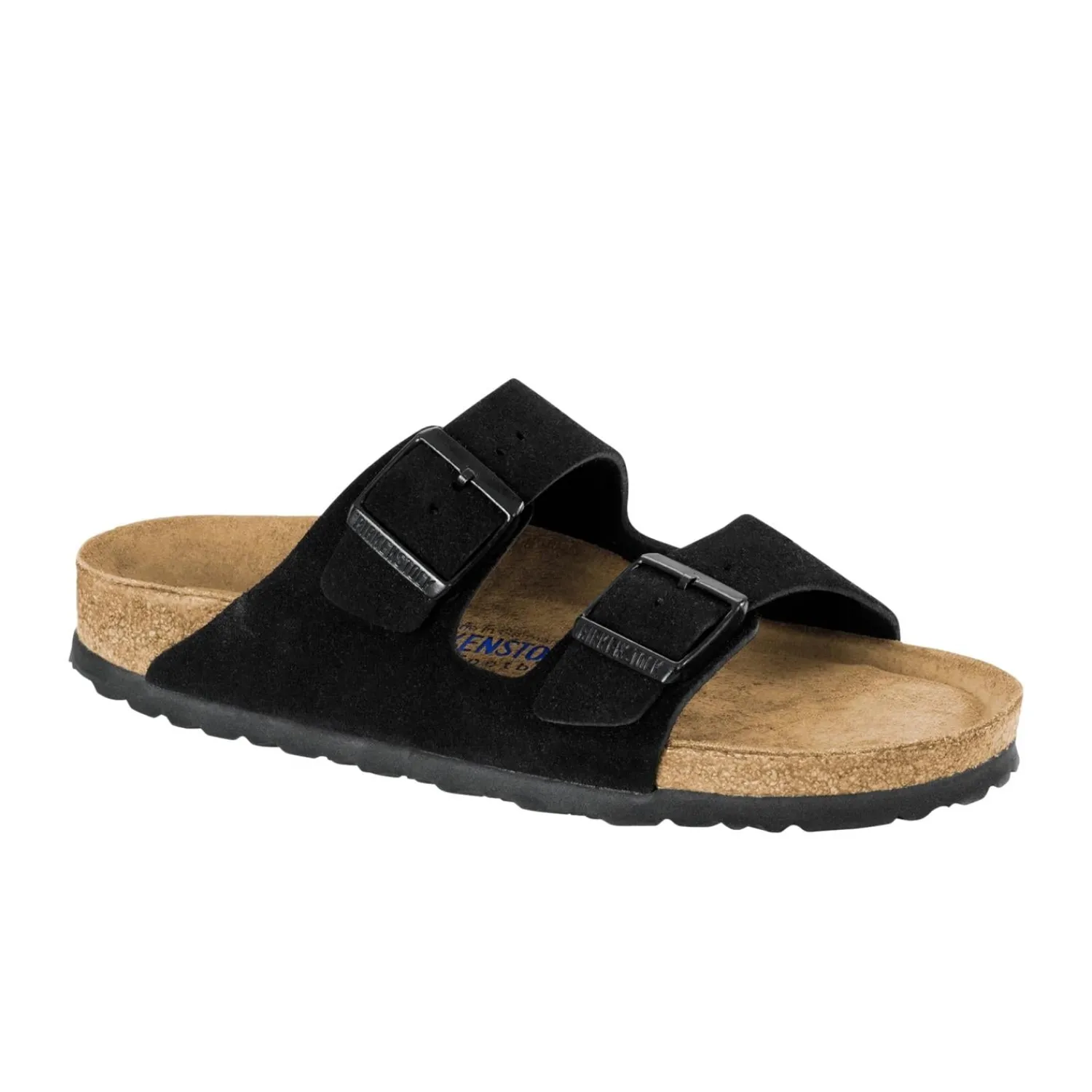 Sko<Birkenstock Arizona Suede Leather Narrow Sko Sort