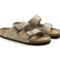 Sko<Birkenstock Arizona Suede Narrow Taupe Sko Taupe