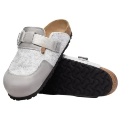Sko<Birkenstock Boston Nova Sko Lys Grå Melert