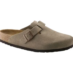 Sko<Birkenstock Boston SFB Suede Narrow Taupe Sko Taupe