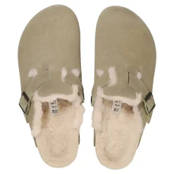 Sko<Birkenstock Boston Shearling Regular Taupe Sko Brun/Beige